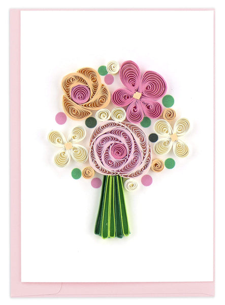 Quilled Flower Bouquet Gift Enclosure Mini Card
