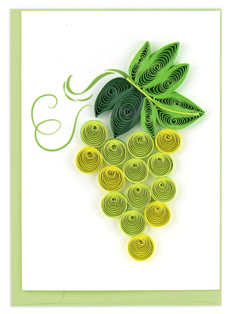 Handcrafted Green Grape Gift Enclosure Mini Card Quilling Card¨