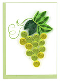 Quilled Green Grape Gift Enclosure Mini Card