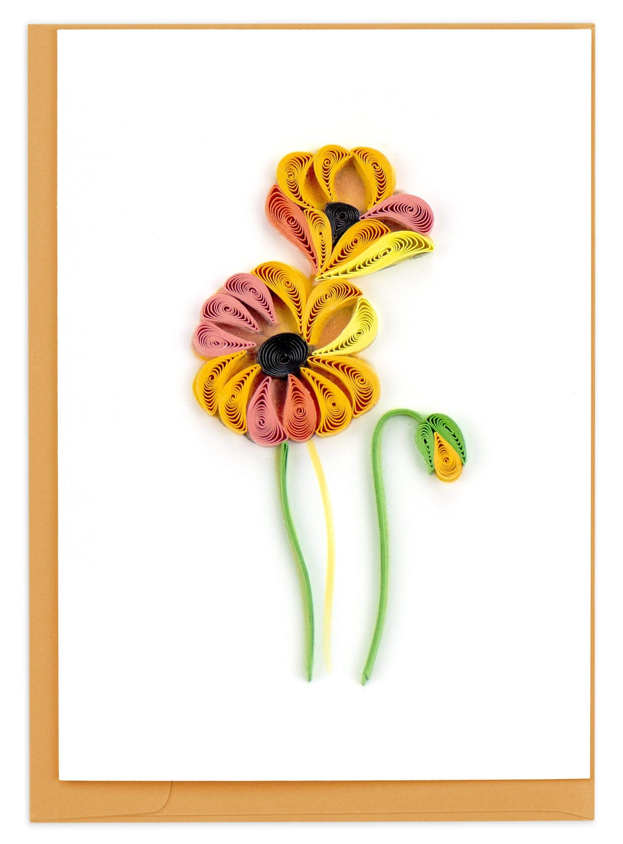 Poppy Mini Cards, Blank Note Cards, Small Floral Note Cards, Gift Cards,  Enclosure Cards, Set of 8 