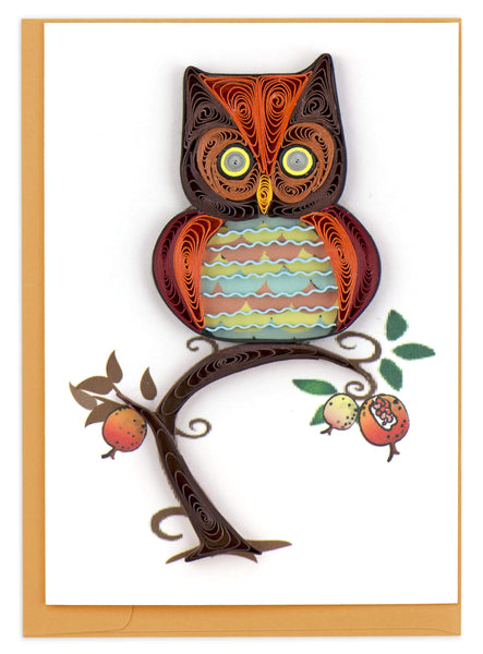 Quilled Owl Gift Enclosure Mini Card