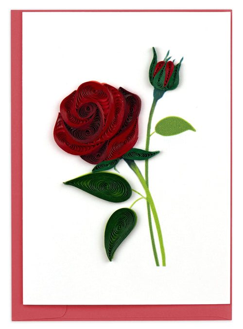Quilled Rose Gift Enclosure Mini Card