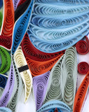 Detail shot of Quilled Abstract Elephant Greeting Card