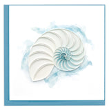 spiral, shell, watercolor, blue hues