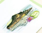 Detail shot of Quilled Alligator Card