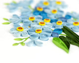 Detail shot of Quilled Forget Me Not