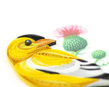 Detail shot of Quilled American Goldfinch Card