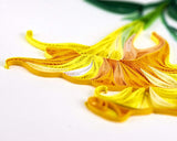 Detail shot of Quilled Angel's Trumpet Card