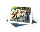 Quilled Artist Series - A Sunday Afternoon on the Island of La Grande Jatte, Seurat Greeting Card