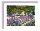 quilled greeting card recreating The Artist’s Garden at Giverny by Claude Monet