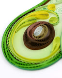Detail shot of Quilled Avocado Greeting Card