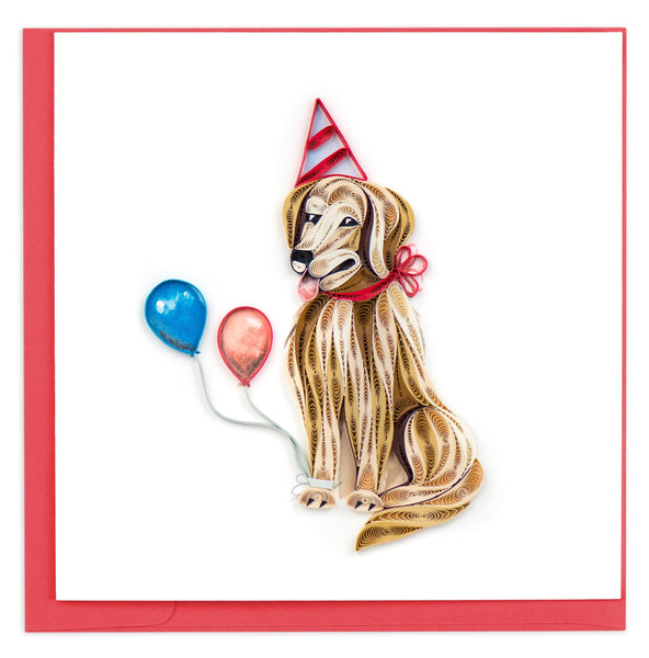 Quilled Birthday Dog Greeting Card