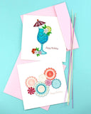Quilled Birthday Drink Greeting Card