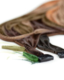 Detail shot of Quilled Bison Card