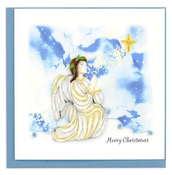 Quilled Blessed Angel Christmas Card