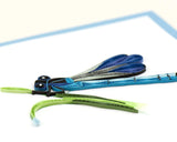 Detail shot of Quilled Damselfly Card