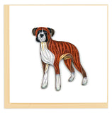 Quilled Boxer Greeting Card