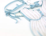 Detail shot of Quilled Boy's Christening Card