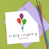 Quilled Braille "Happy Birthday" Card