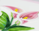 Detail shot of Quilled Calla Lily Card