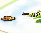 Detail shot of Quilled Caterpillar Card