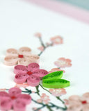Detail shot of Quilled Cherry Blossom Card