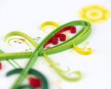 Detail shot of Quilled Christmas Song Card