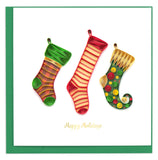 Quilled Christmas Stockings Greeting Card