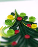 Detail shot of Quilled Christmas Tree Card