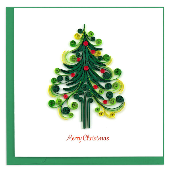 Quilled Christmas Tree Greeting Card