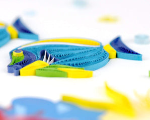 Quilled Colorful Fish Greeting Card