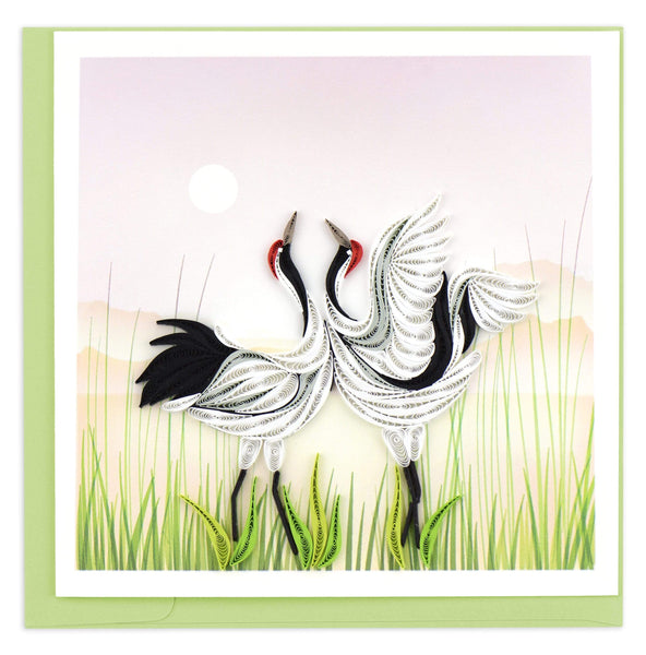 Quilled Cranes Greeting Card