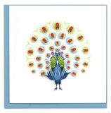 Quilled Dancing Peacock Greeting Card
