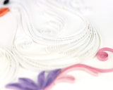 Detail shot of Quilled Decorative Swans Greeting Card