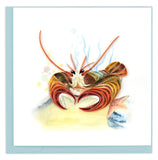 Blank Quilled card of a deep sea lobster