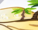 Detail shot of Quilled Desert Palm Card