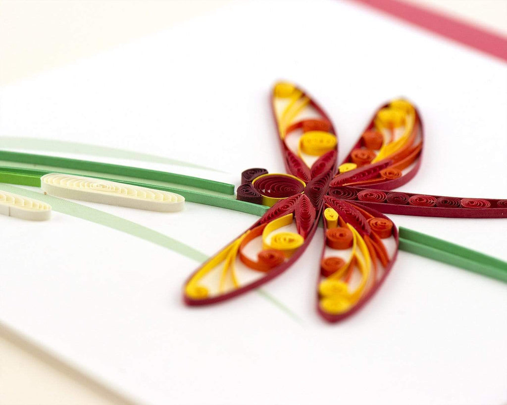 Handcrafted Dragonfly Greeting Card Quilling Card¨
