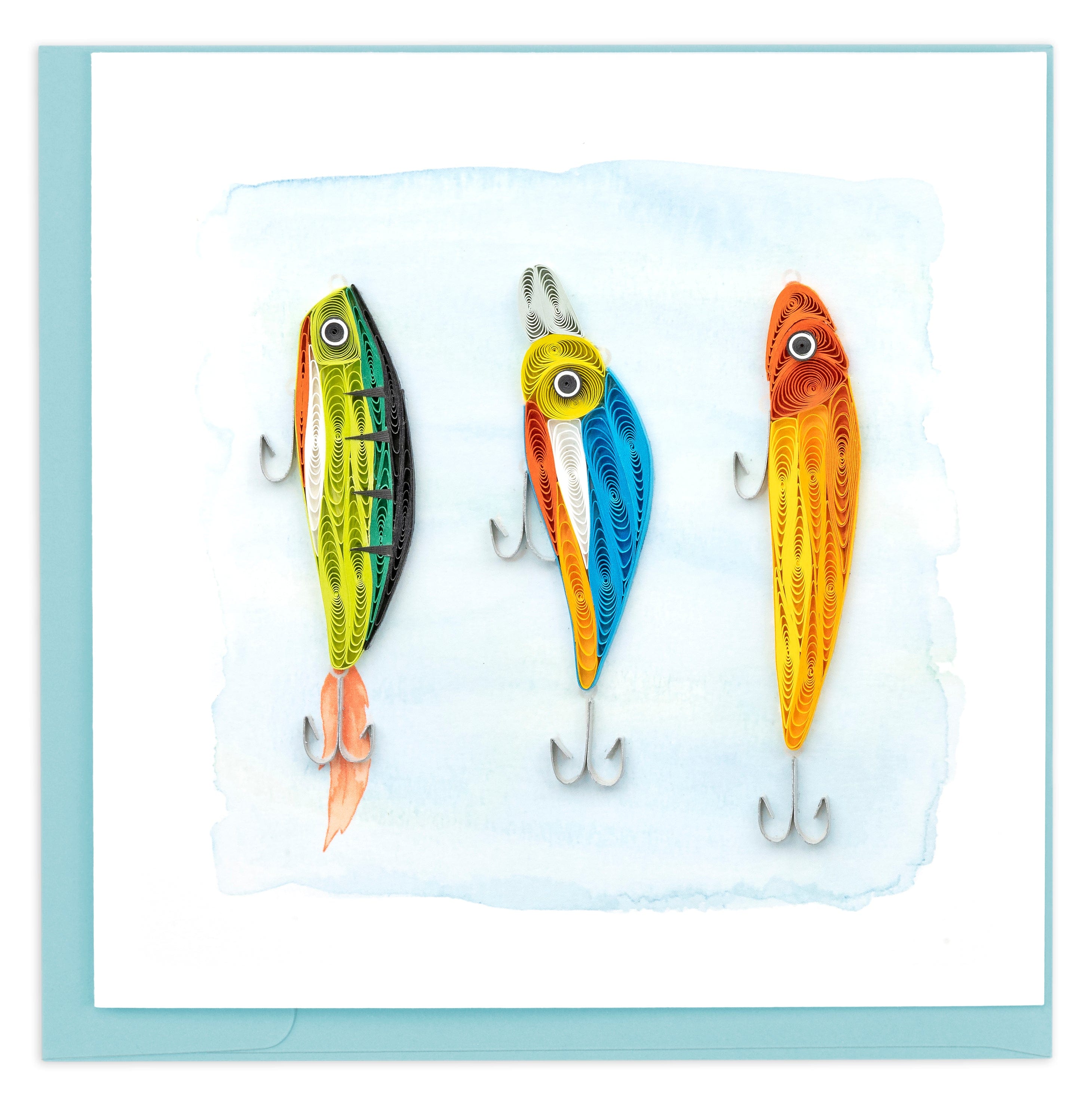 Quilling Card 3-D Greeting Card - Fishing Lures