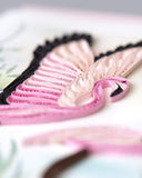 Detail shot of Quilled Flamingos Card