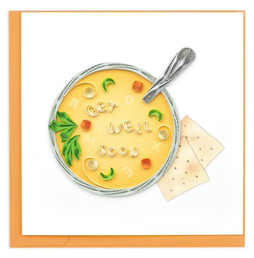 Get Well soon, Soup, Alphabet letters, Vegetables, Crackers