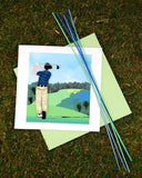 Quilled Golfer Greeting Card