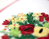 Detail shot of Quilled Holiday Bouquet Card