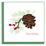 Quilled Holiday Pinecone Greeting Card