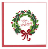 Quilled Holiday Wreath Greeting Card