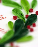 Detail shot of Quilled Holiday Wreath Card
