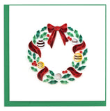 holiday, wreath, ornaments, bow, holly