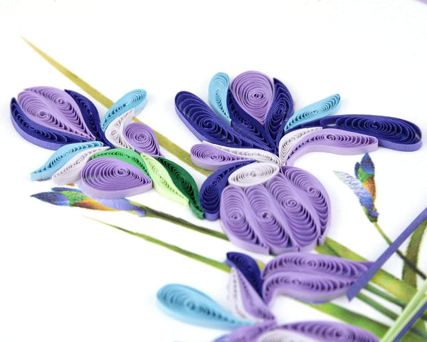 Handcrafted Iris Greeting Card | Quilling Card¨