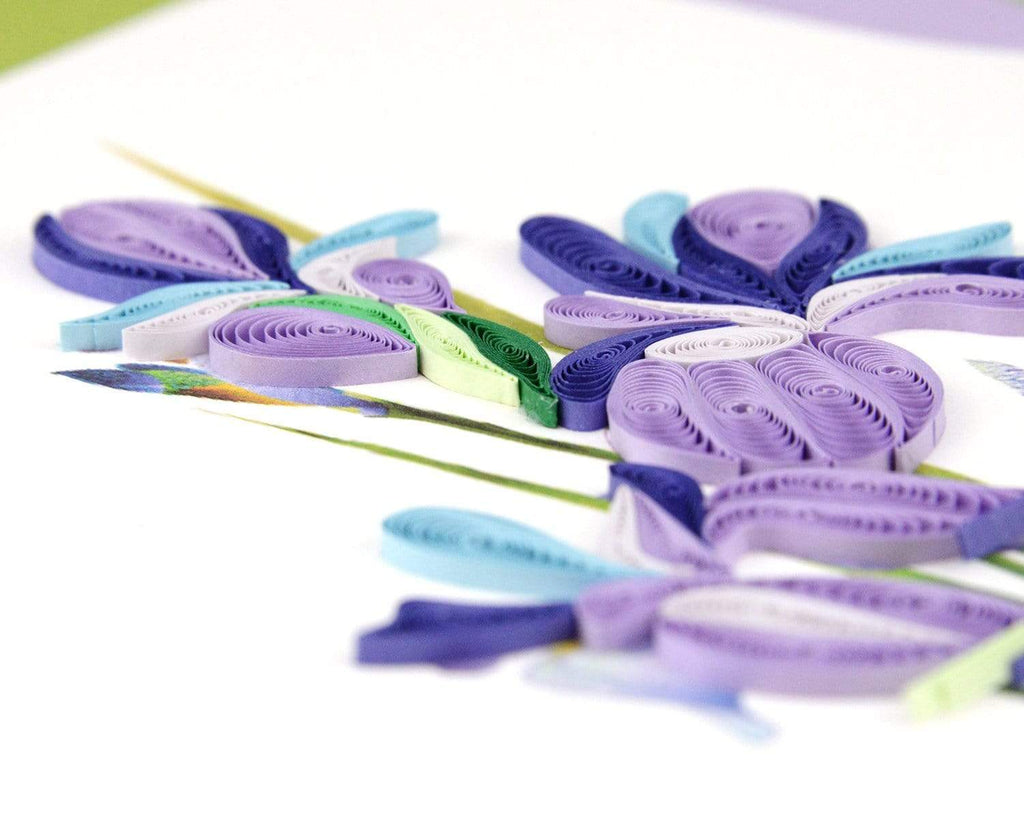 Handcrafted Iris Greeting Card | Quilling Card¨