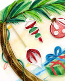 Detail shot of Quilled Island Holiday Greeting Card