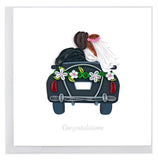 Quilled Just Married Greeting Card